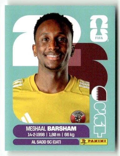 QAT2 Meshaal Barsham Katar Base Naklejki FIFA World Cup 2026 Panini
