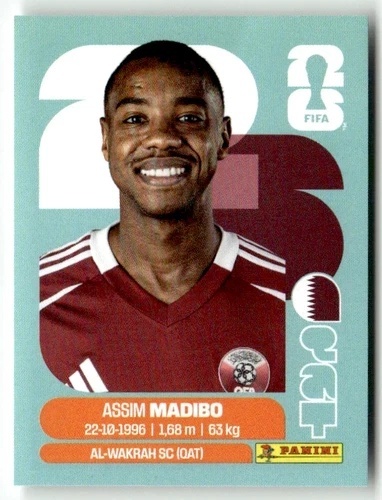 QAT11 Assim Madibo Katar Base Naklejki FIFA World Cup 2026 Panini