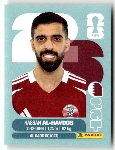 QAT16 Hassan Al-Haydos Katar Base Naklejki FIFA World Cup 2026 Panini