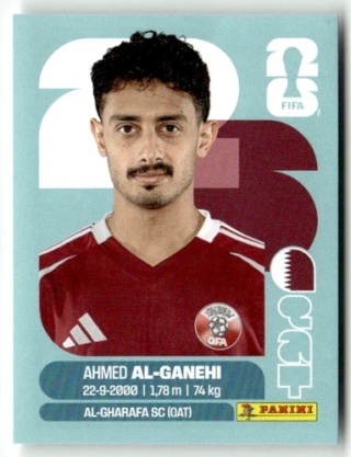 QAT19 Ahmed Al Ganehi Katar Base Naklejki FIFA World Cup 2026 Panini