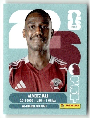QAT20 Almoez Ali Katar Base Naklejki FIFA World Cup 2026 Panini