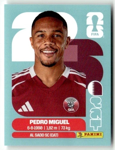 QAT7 Pedro Miguel Katar Base Naklejki FIFA World Cup 2026 Panini