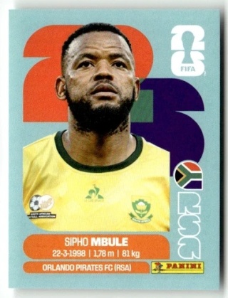 RSA16 Sipho Mbule RPA Base Naklejki FIFA World Cup 2026 Panini