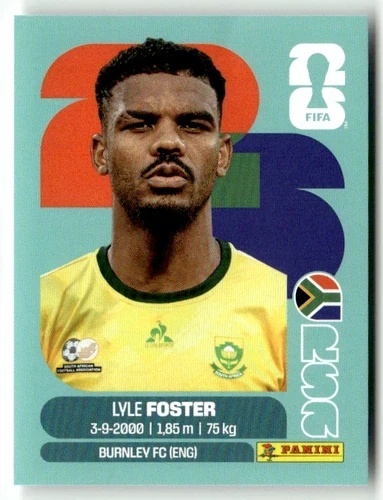 RSA17 Lyle Foster RPA Base Naklejki FIFA World Cup 2026 Panini