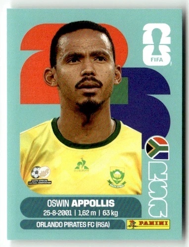 RSA20 Oswin Appollis RPA Base Naklejki FIFA World Cup 2026 Panini
