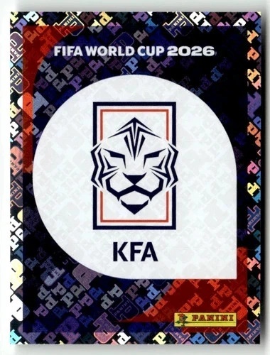 KOR1 Emblem Korea Południowa foil Naklejki FIFA World Cup 2026 Panini