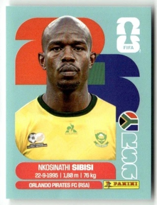 RSA10 Nkosinathi Sibisi RPA Base Naklejki FIFA World Cup 2026 Panini