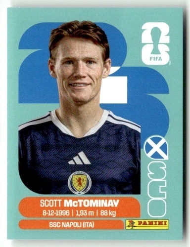 SCO11 Scott McTominay Szkocja Base Naklejki FIFA World Cup 2026 Panini