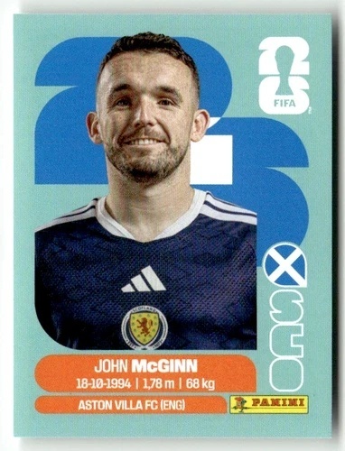 SCO17 John McGinn Szkocja Base Naklejki FIFA World Cup 2026 Panini