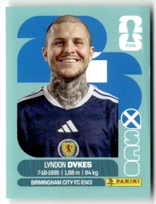 SCO18 Lyndon Dykes Szkocja Base Naklejki FIFA World Cup 2026 Panini