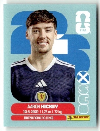 SCO5 Aaron Hickey Szkocja Base Naklejki FIFA World Cup 2026 Panini