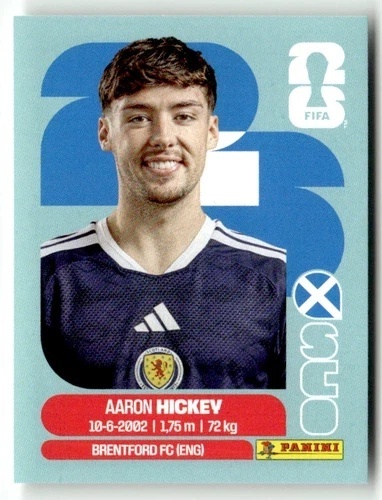 SCO5 Aaron Hickey Szkocja Base Naklejki FIFA World Cup 2026 Panini