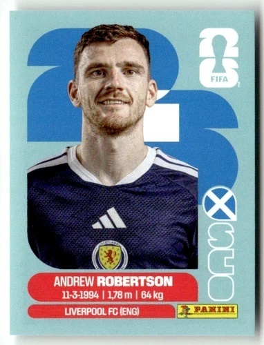 SCO6 Andrew Robertson Szkocja Base Naklejki FIFA World Cup 2026 Panini