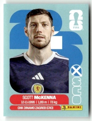 SCO7 Scott McKenna Szkocja Base Naklejki FIFA World Cup 2026 Panini