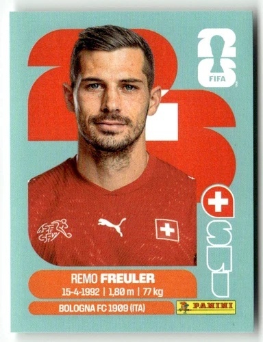 SUI11 Remo Freuler Szwajcaria Base Naklejki FIFA World Cup 2026 Panini