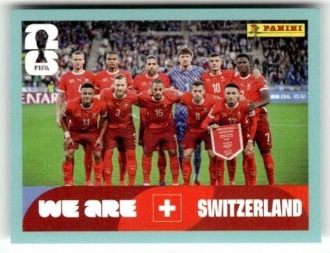 SUI13 Team Photo Szwajcaria Base Naklejki FIFA World Cup 2026 Panini