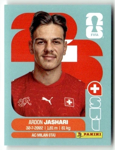 SUI14 Ardon Jashari Szwajcaria Base Naklejki FIFA World Cup 2026 Panini