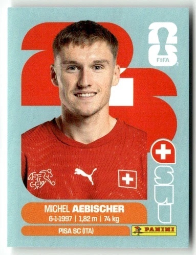 SUI16 Michel Aebischer Szwajcaria Base Naklejki FIFA World Cup 2026 Panini