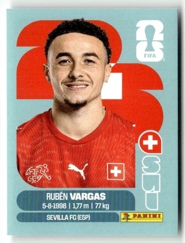 SUI18 Ruben Vargas Szwajcaria Base Naklejki FIFA World Cup 2026 Panini