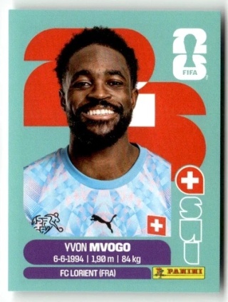 SUI3 Yvon Mvogo Szwajcaria Base Naklejki FIFA World Cup 2026 Panini