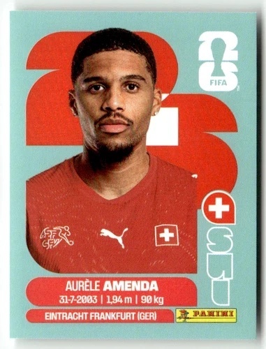 SUI7 Aurèle Amenda Szwajcaria Base Naklejki FIFA World Cup 2026 Panini