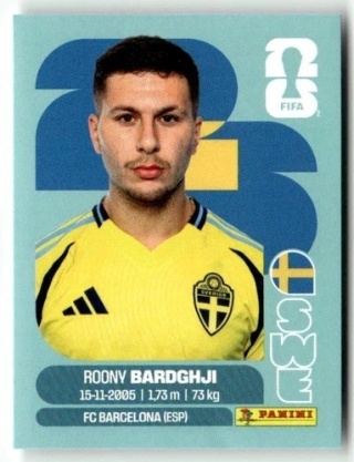 SWE16 Roony Bardghji Szwecja Base Naklejki FIFA World Cup 2026 Panini