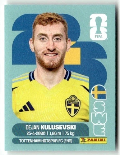SWE17 Dejan Kulusevski Szwecja Base Naklejki FIFA World Cup 2026 Panini