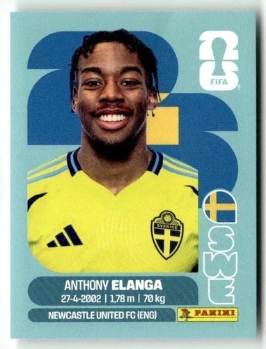 SWE18 Anthony Elanga Szwecja Base Naklejki FIFA World Cup 2026 Panini
