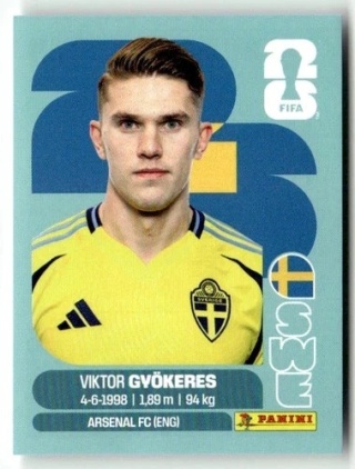 SWE20 Viktor Gyökeres Szwecja Base Naklejki FIFA World Cup 2026 Panini