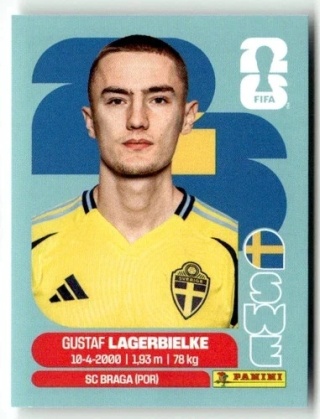 SWE7 Gustaf Lagerbielke Szwecja Base Naklejki FIFA World Cup 2026 Panini
