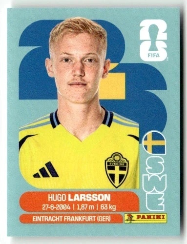 SWE9 Hugo Larsson Szwecja Base Naklejki FIFA World Cup 2026 Panini