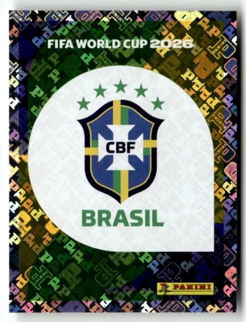 BRA1 Emblem Brazylia foil Naklejki FIFA World Cup 2026 Panini