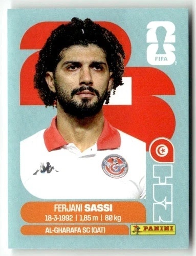 TUN11 Ferjani Sassi Tunezja Base Naklejki FIFA World Cup 2026 Panini