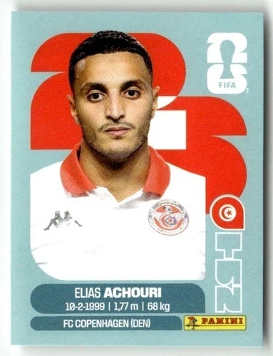 TUN15 Elias Achouri Tunezja Base Naklejki FIFA World Cup 2026 Panini