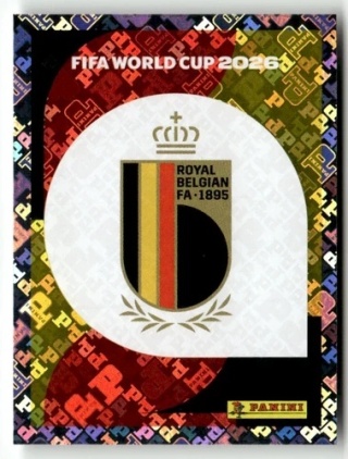 BEL1 Emblem Belgia foil Naklejki FIFA World Cup 2026 Panini