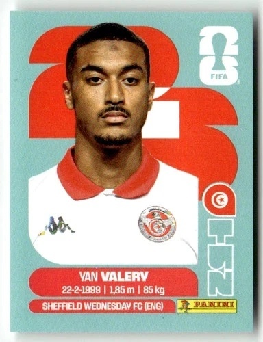 TUN4 Yan Valery Tunezja Base Naklejki FIFA World Cup 2026 Panini