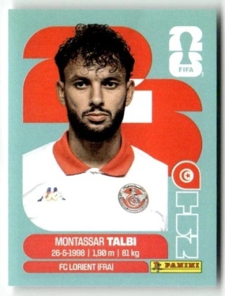 TUN5 Montassar Talbi Tunezja Base Naklejki FIFA World Cup 2026 Panini