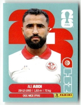 TUN7 Ali Abdi Tunezja Base Naklejki FIFA World Cup 2026 Panini