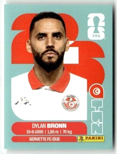 TUN8 Dylan Bronn Tunezja Base Naklejki FIFA World Cup 2026 Panini
