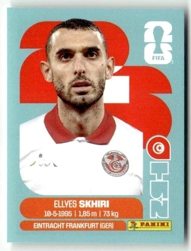 TUN9 Ellyes Skhiri Tunezja Base Naklejki FIFA World Cup 2026 Panini