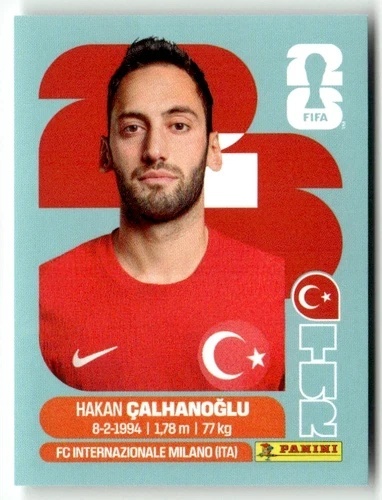 TUR11 Hakan Calhanoglu Turcja Base Naklejki FIFA World Cup 2026 Panini