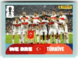 TUR13 Team Photo Turcja Base Naklejki FIFA World Cup 2026 Panini