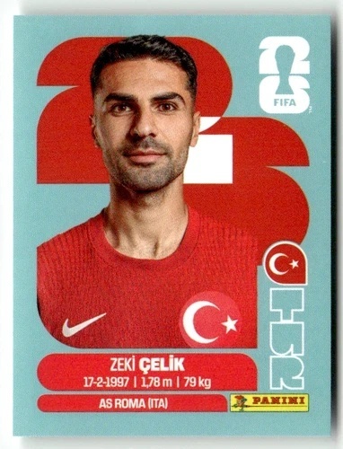 TUR4 Zeki Celik Turcja Base Naklejki FIFA World Cup 2026 Panini