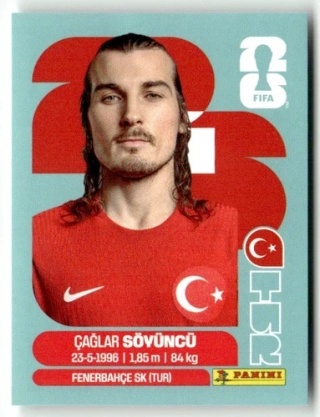 TUR6 Caglar Soyuncu Turcja Base Naklejki FIFA World Cup 2026 Panini