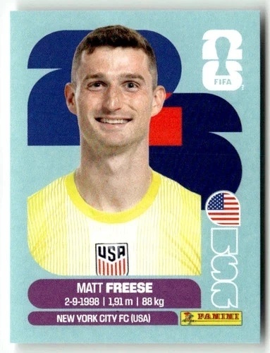 USA2 Math Freese USA Base Naklejki FIFA World Cup 2026 Panini