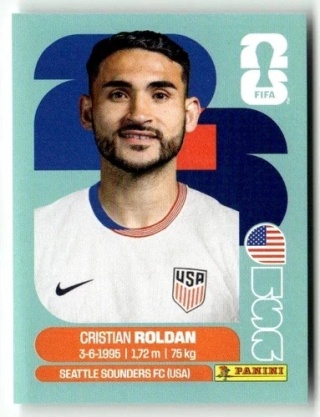 USA11 Christian Roldan USA Base Naklejki FIFA World Cup 2026 Panini