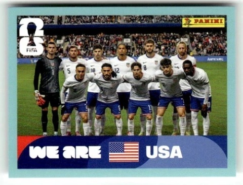USA13 Team Photo USA Base Naklejki FIFA World Cup 2026 Panini