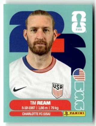 USA4 Tim Ream USA Base Naklejki FIFA World Cup 2026 Panini
