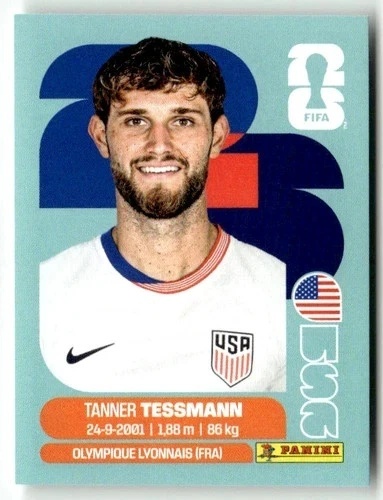 USA9 Tanner Tessmann USA Base Naklejki FIFA World Cup 2026 Panini