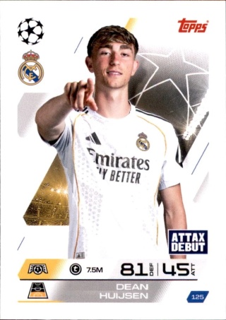 125 Dean Huijsen Real Madryt Base Match Attax 2025/26